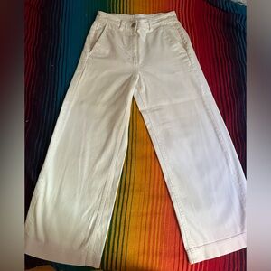 Everlane high waist wide leg pants size 0 ankle length